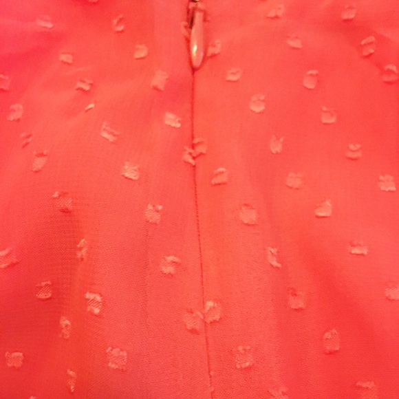 🌈3/$15 Express Orange Cip Dot Chiffon Dress SZ2 - Picture 4 of 6